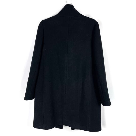 Kate Spade Dorothy Bow Neck Coat Black Wool Button Front Sz 6 Women's - Picture 7 of 9